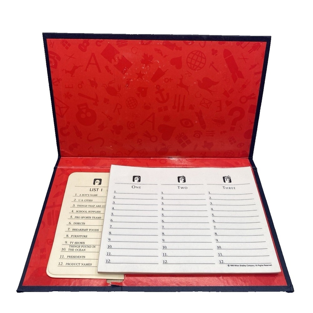 Vintage 1988 Scattergories Replacement Score Sheets
